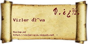 Vizler Éva névjegykártya