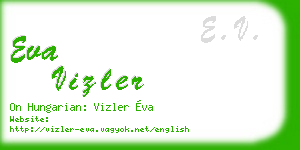 eva vizler business card